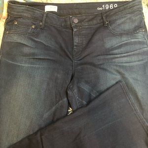 Gap 1969 Skinny Boot Womens Size 14 R (36x32) Dark Wash Stretch Denim Blue Jeans